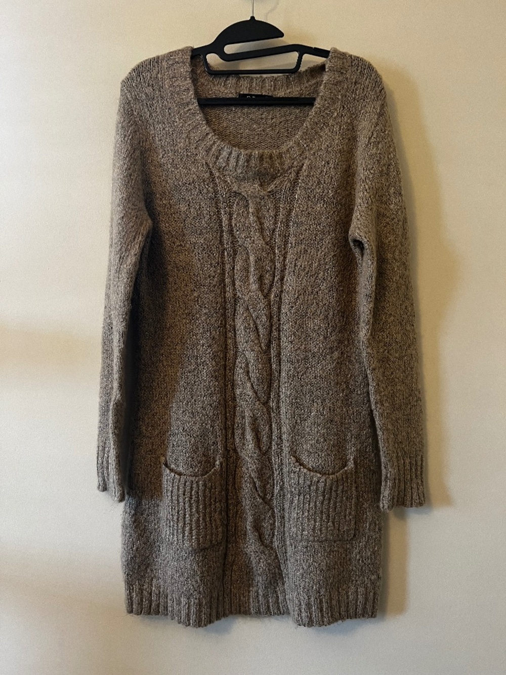 DD-II Sm/Med Wool and Mohair Blend Cable Knit Sweater Dress
